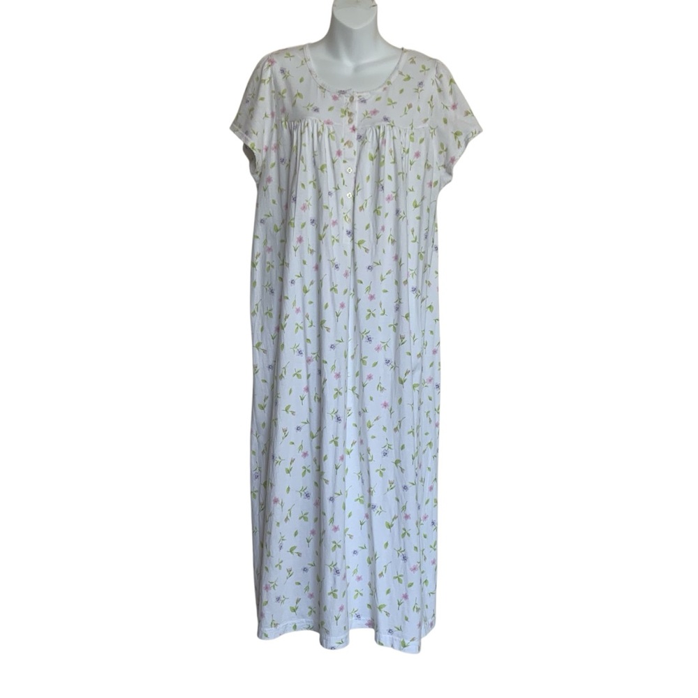 Jennifer Moore Floral Cotton Sleep Dress Size Large